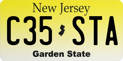 NJ license plate C35STA