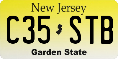 NJ license plate C35STB