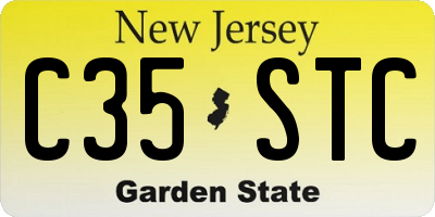 NJ license plate C35STC