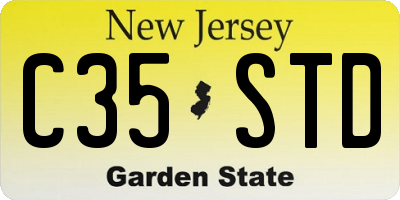 NJ license plate C35STD