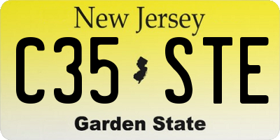 NJ license plate C35STE