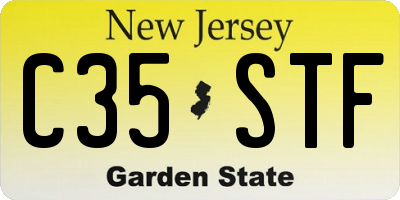 NJ license plate C35STF