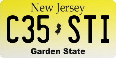NJ license plate C35STI