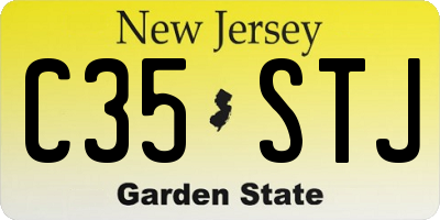 NJ license plate C35STJ