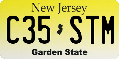 NJ license plate C35STM