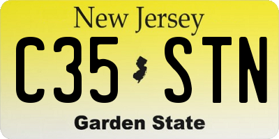NJ license plate C35STN