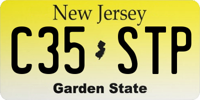 NJ license plate C35STP