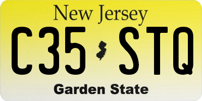 NJ license plate C35STQ