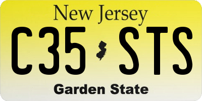 NJ license plate C35STS