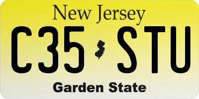 NJ license plate C35STU