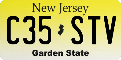 NJ license plate C35STV