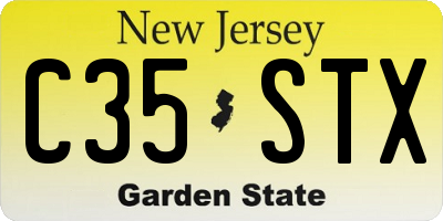 NJ license plate C35STX