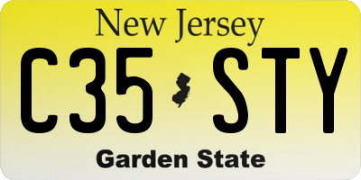NJ license plate C35STY