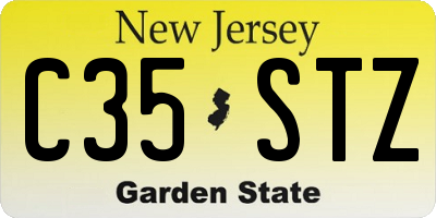 NJ license plate C35STZ