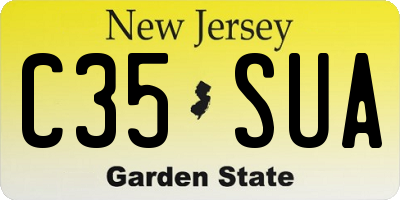 NJ license plate C35SUA