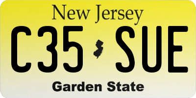 NJ license plate C35SUE