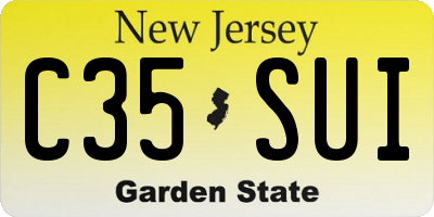NJ license plate C35SUI