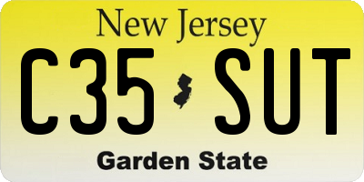 NJ license plate C35SUT