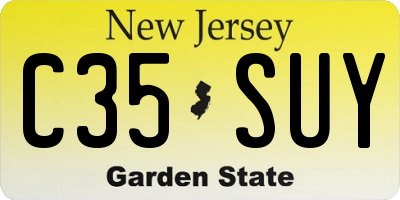 NJ license plate C35SUY