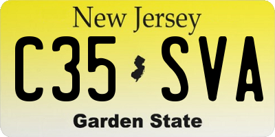 NJ license plate C35SVA