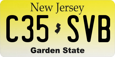 NJ license plate C35SVB