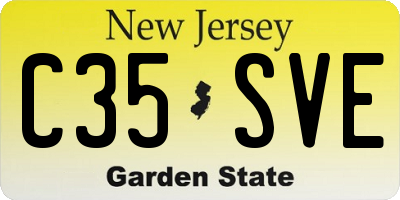 NJ license plate C35SVE