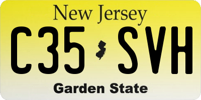 NJ license plate C35SVH