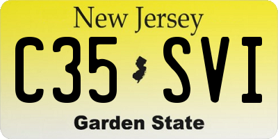 NJ license plate C35SVI