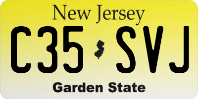 NJ license plate C35SVJ