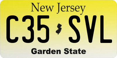 NJ license plate C35SVL