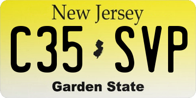 NJ license plate C35SVP