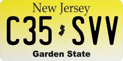 NJ license plate C35SVV