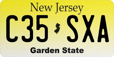 NJ license plate C35SXA