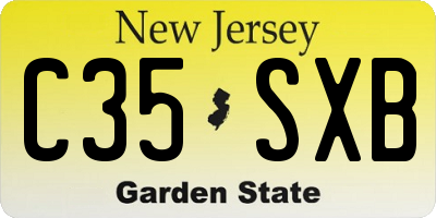 NJ license plate C35SXB