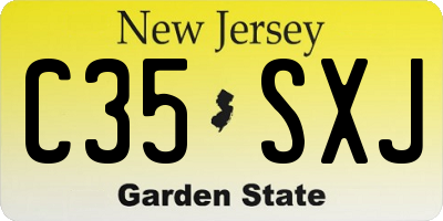 NJ license plate C35SXJ