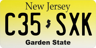 NJ license plate C35SXK