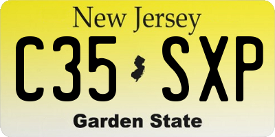 NJ license plate C35SXP