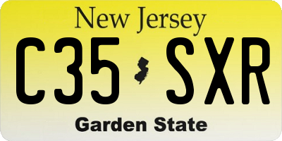 NJ license plate C35SXR
