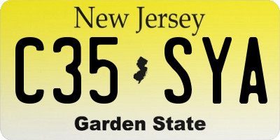 NJ license plate C35SYA