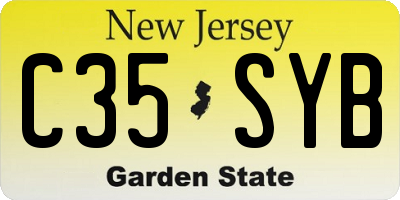 NJ license plate C35SYB