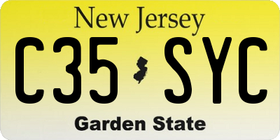 NJ license plate C35SYC