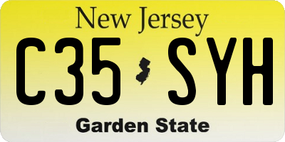 NJ license plate C35SYH