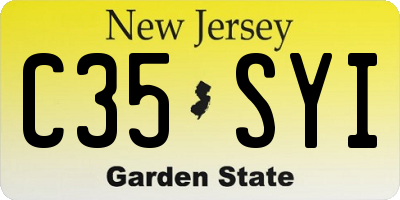 NJ license plate C35SYI