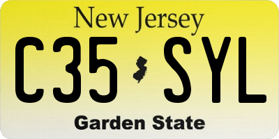 NJ license plate C35SYL