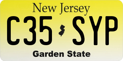 NJ license plate C35SYP