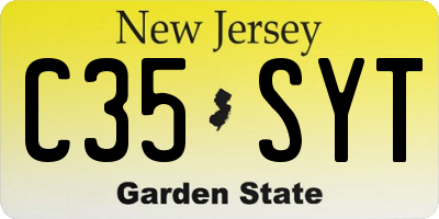 NJ license plate C35SYT