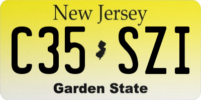NJ license plate C35SZI