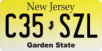 NJ license plate C35SZL