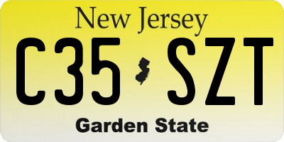 NJ license plate C35SZT