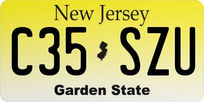 NJ license plate C35SZU